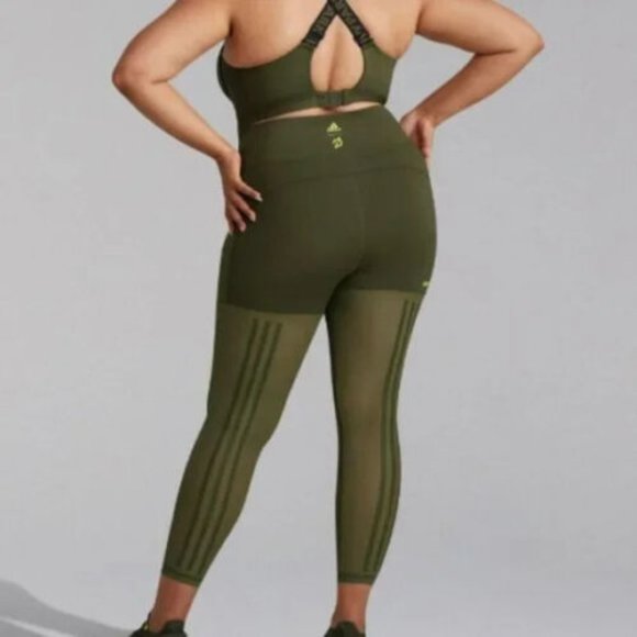 Adidas Womens Ivy Park x Peloton Focus Olive Power Tight PLUS SIZE 2X HG0547S - Picture 6 of 6
